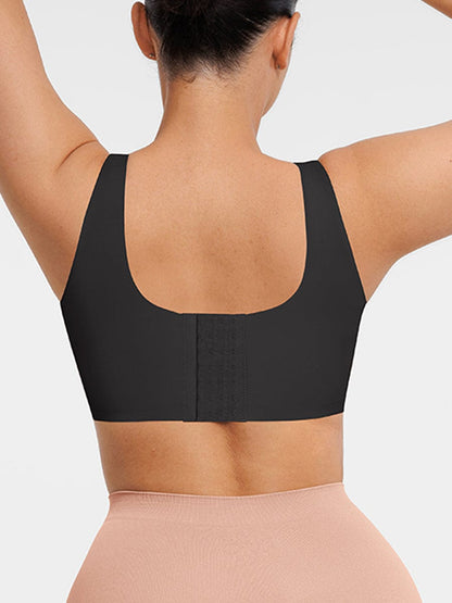 Fitted V-Neck Seamless Bra Tank Top