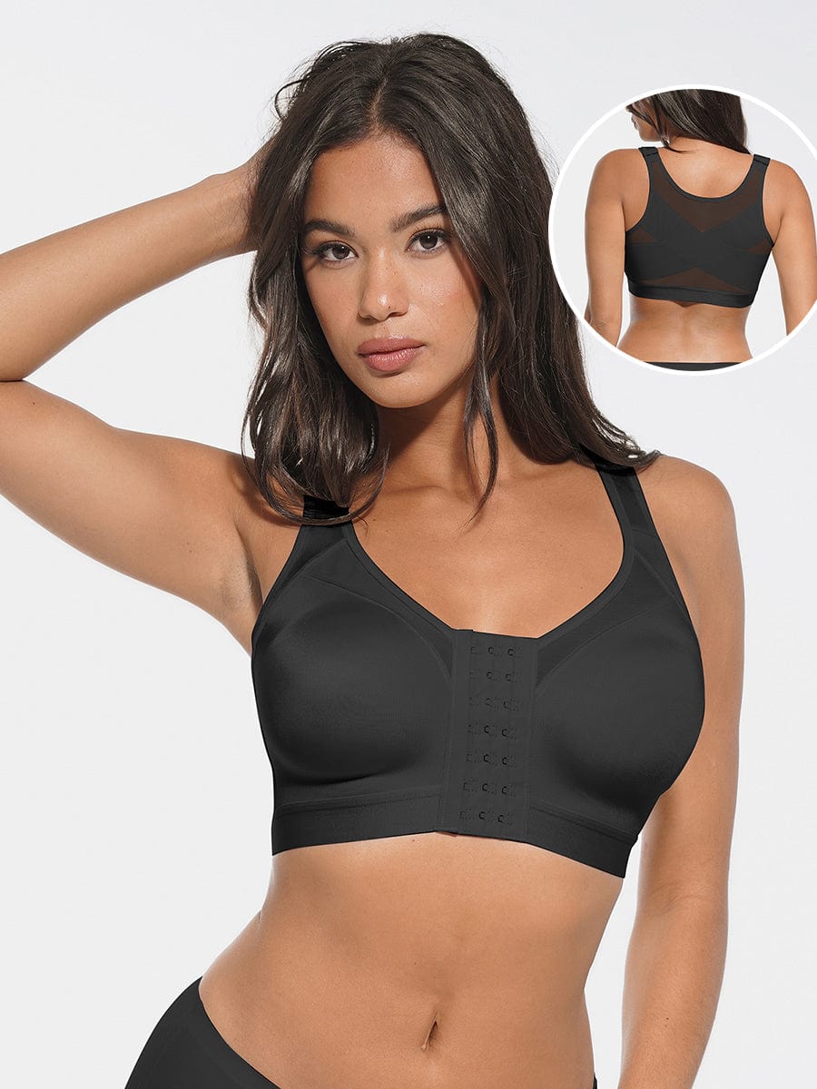 Full-Coverage Wireless Post-Surgery Support Bra