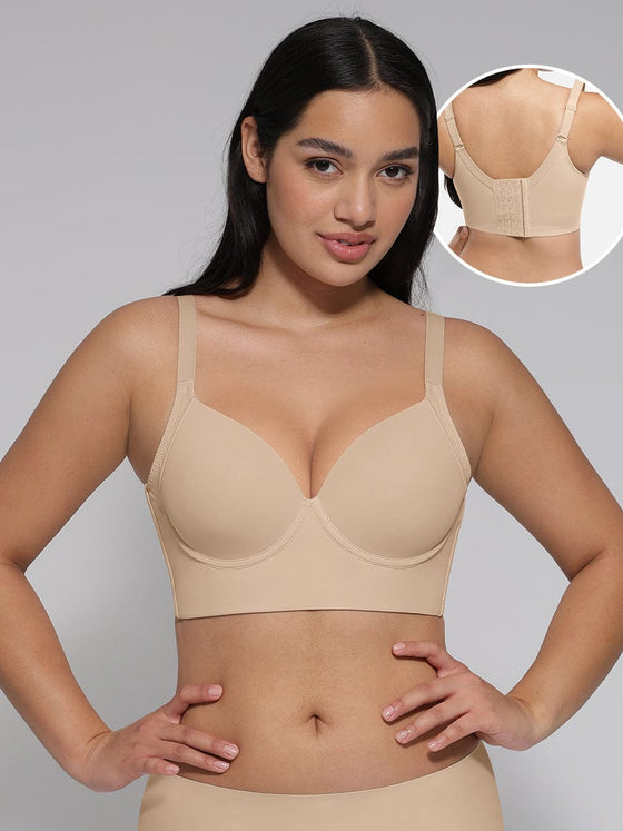 SculptFit Black Push-Up Sculpting Support Bra