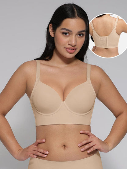 SculptFit Black Push-Up Sculpting Support Bra