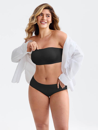 Women's Strapless Anti-Slip Bandeau Bra with Molded Cups