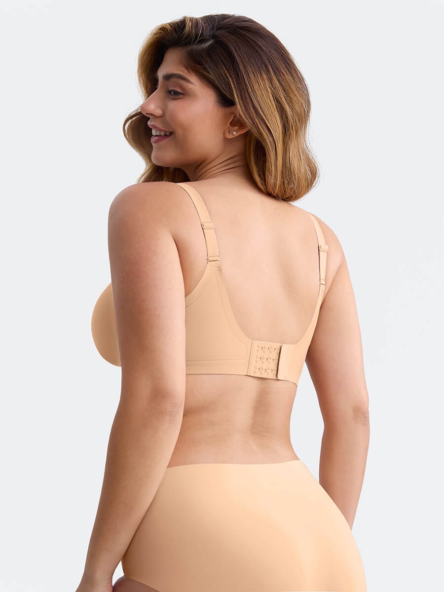 Seamless Wireless Plunge Smooth-Back T-Shirt Bra