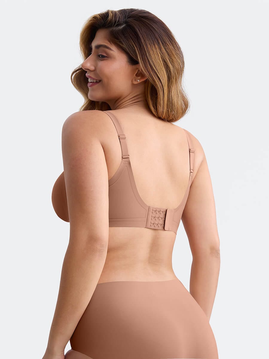 Seamless Wireless Plunge Smooth-Back T-Shirt Bra