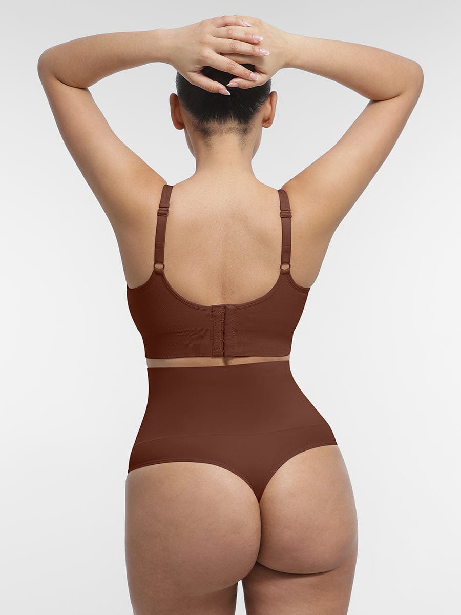 Seamless Back-Smoothing Support Bra with Removable Cups