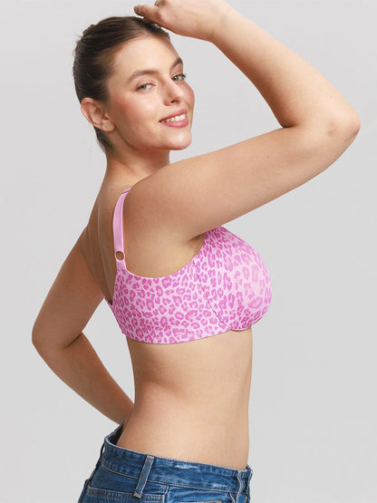 Unpadded Underwired Deep V-Neck Support Bra