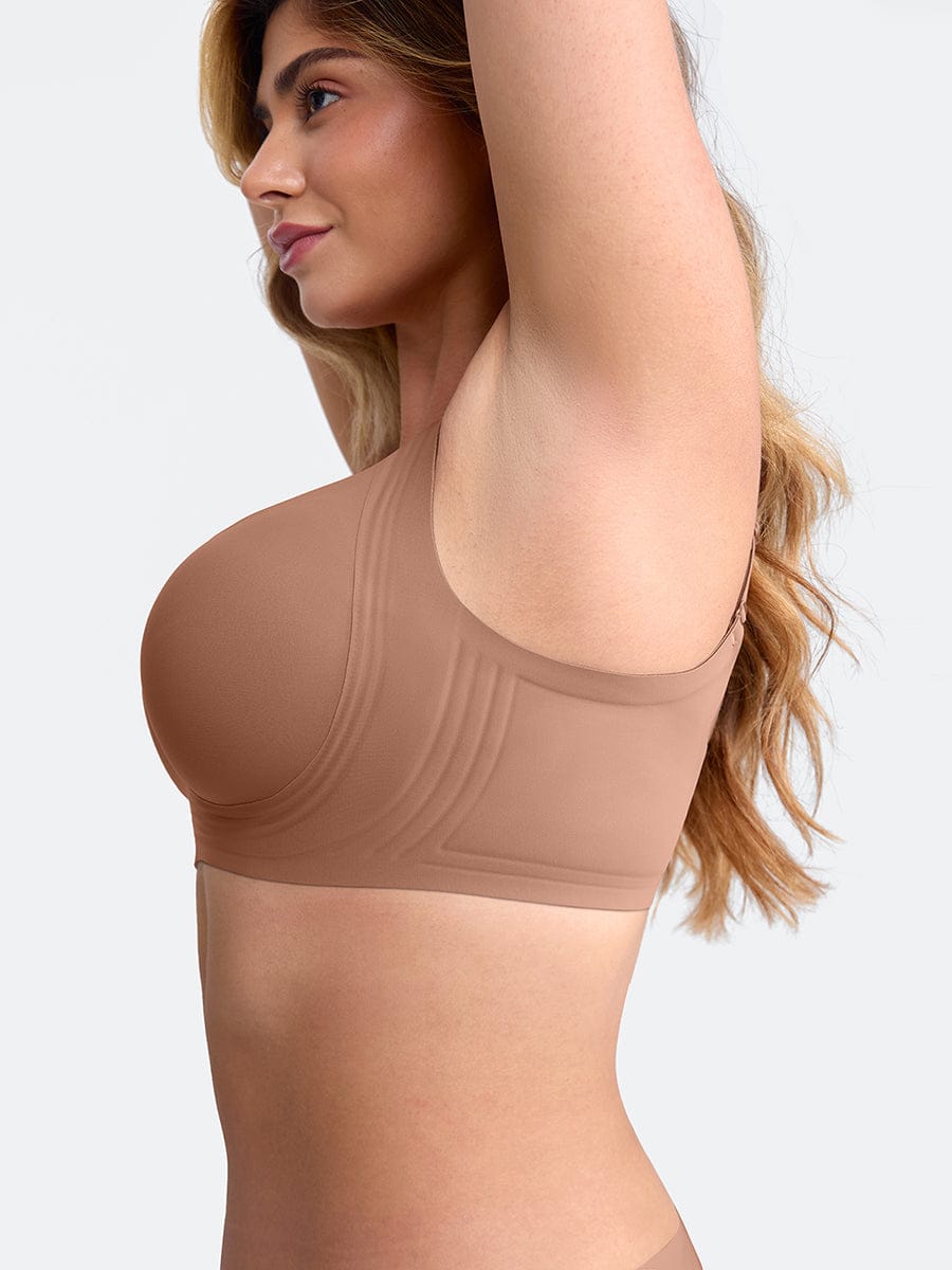 Seamless Wireless Plunge Smooth-Back T-Shirt Bra