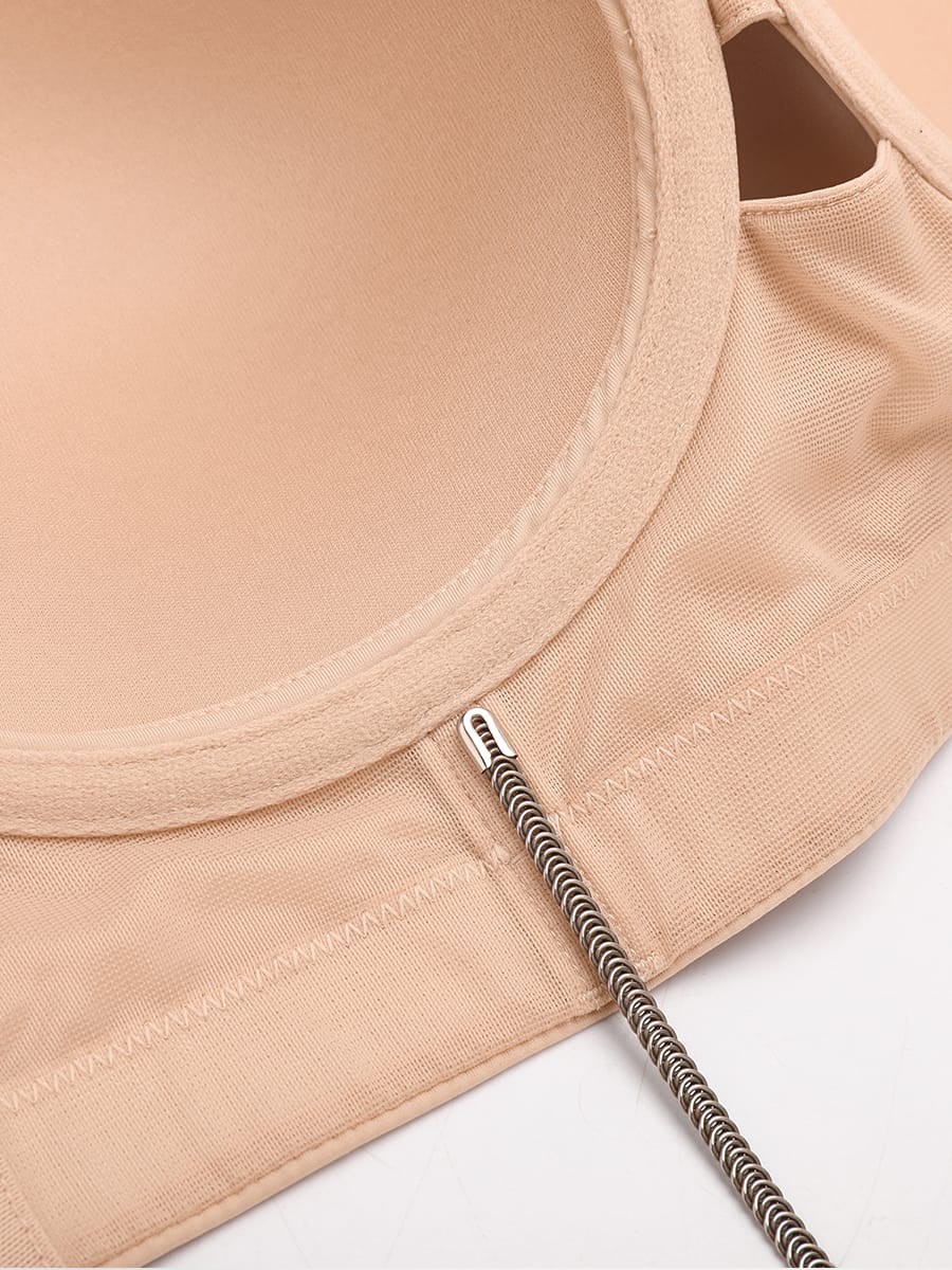 Strapless Half-Cup Underwire Wide-Back Support Bra