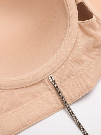 Strapless Half-Cup Underwire Wide-Back Support Bra
