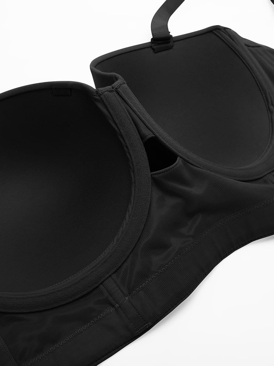 Strapless Half-Cup Underwire Wide-Back Support Bra