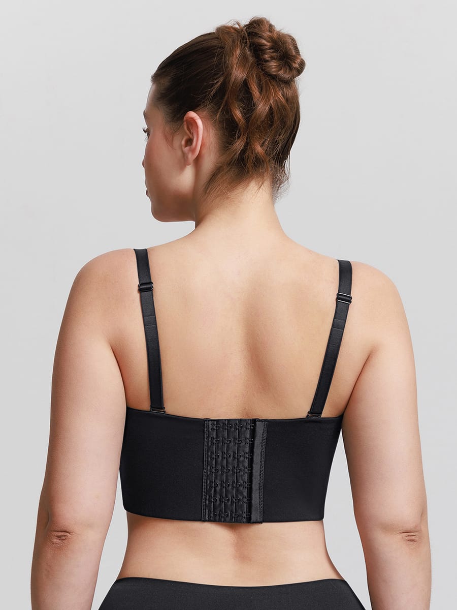 Strapless Half-Cup Underwire Wide-Back Support Bra