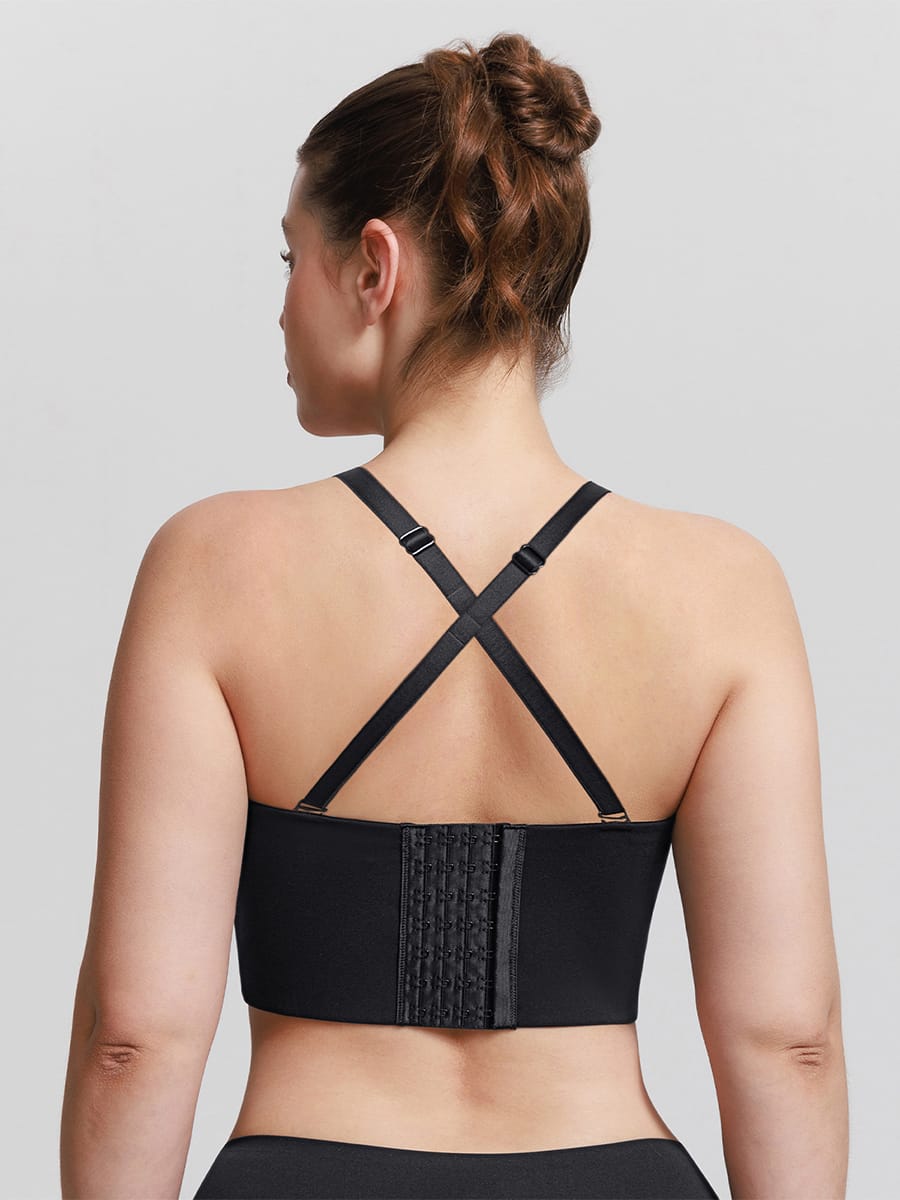 Strapless Half-Cup Underwire Wide-Back Support Bra