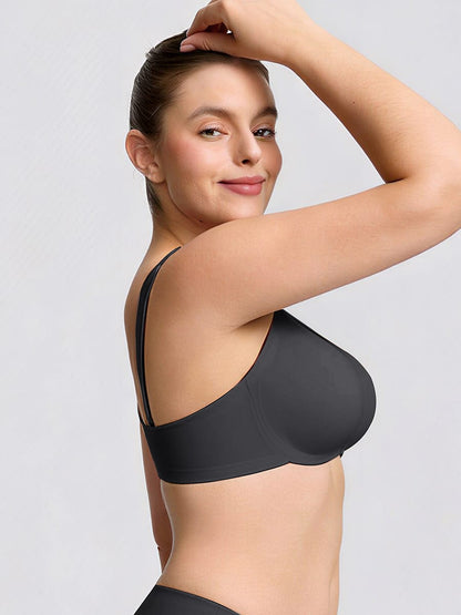 Cut-Out Wireless Seamless Jelly Support T-Shirt Bra