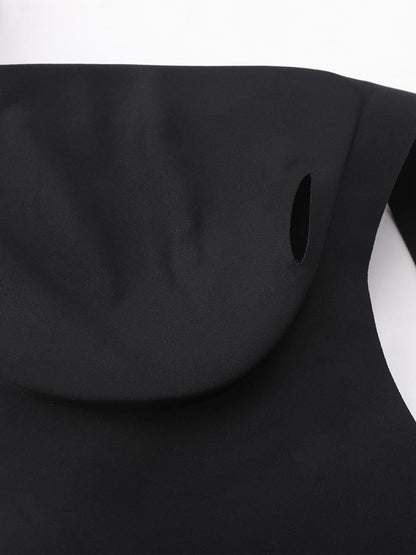 Cut-Out Wireless Seamless Jelly Support T-Shirt Bra