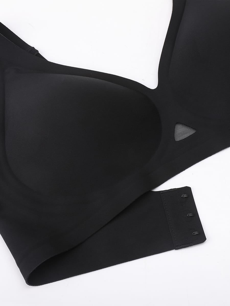 Cut-Out Wireless Seamless Jelly Support T-Shirt Bra