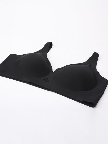 Cut-Out Wireless Seamless Jelly Support T-Shirt Bra