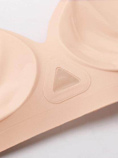 Cut-Out Wireless Seamless Jelly Support T-Shirt Bra