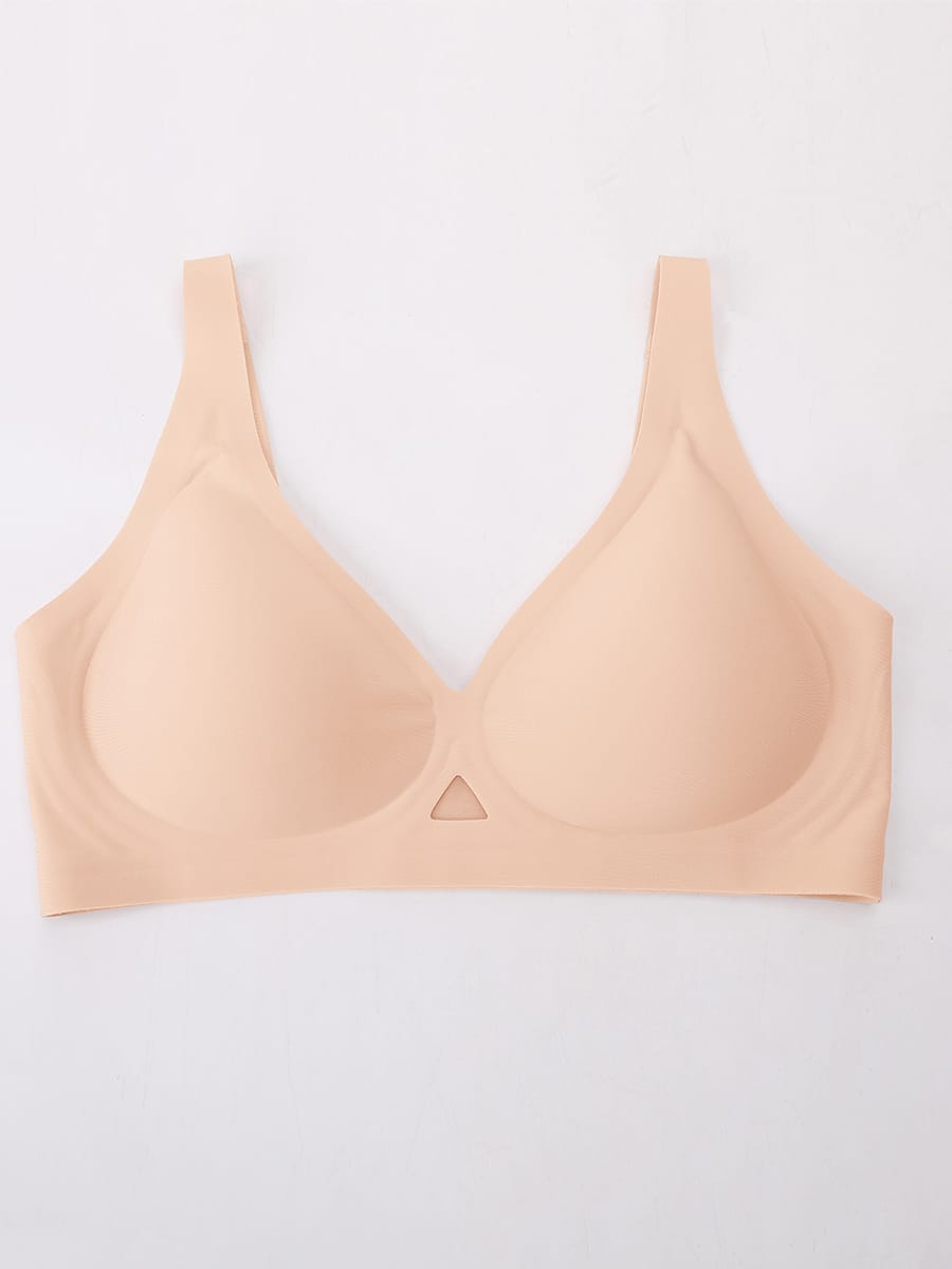 Cut-Out Wireless Seamless Jelly Support T-Shirt Bra