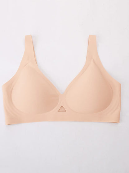 Cut-Out Wireless Seamless Jelly Support T-Shirt Bra