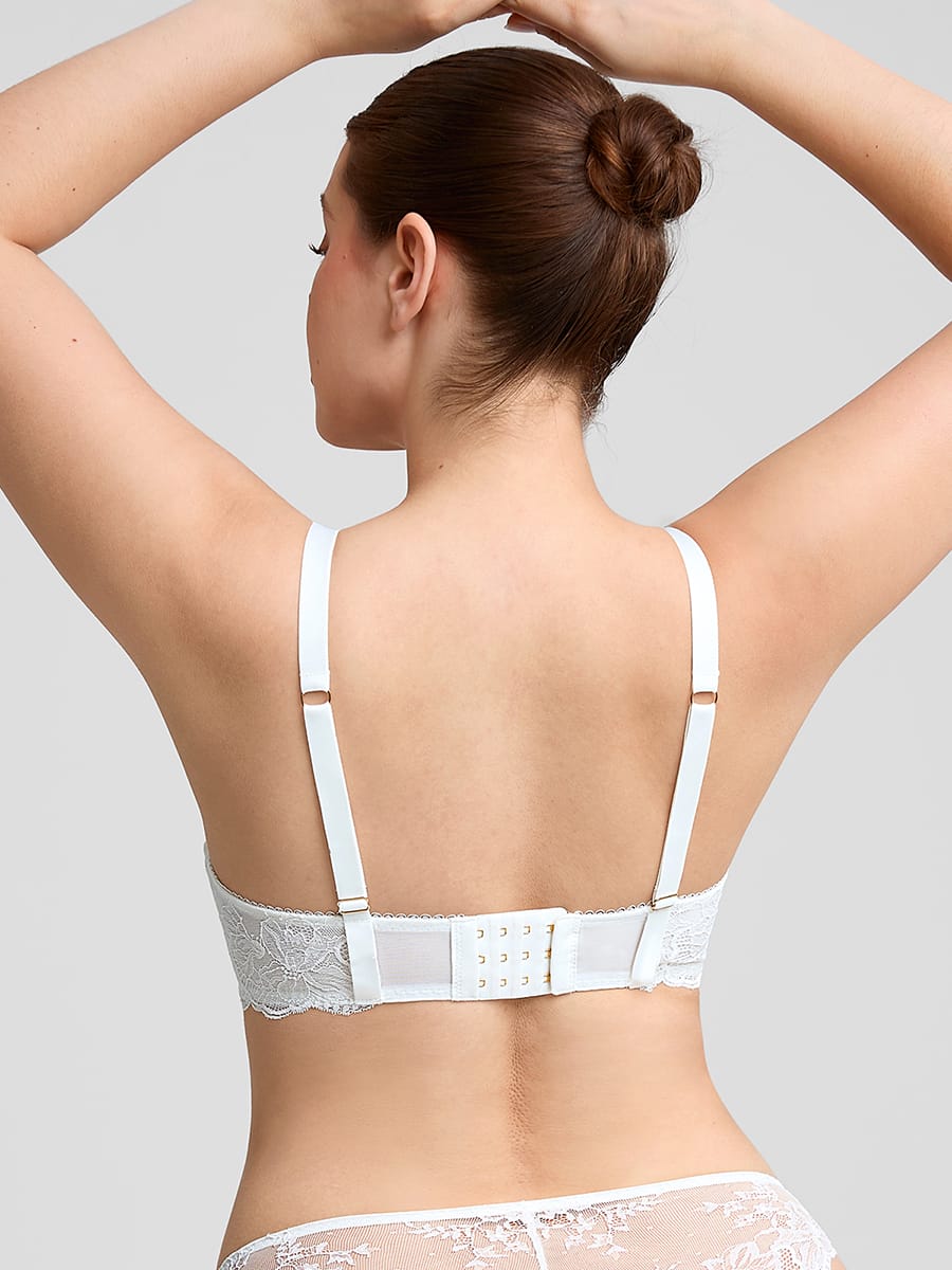 Unlined Underwire Sheer Floral Lace Bra