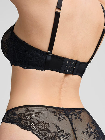 Unlined Underwire Sheer Floral Lace Bra