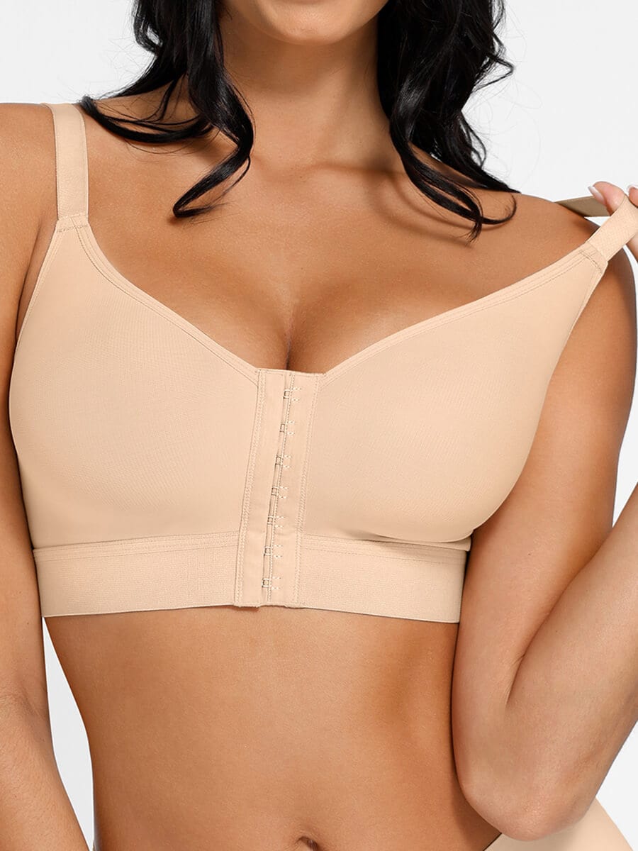 Post-Surgery Full-Coverage Front-Closure Compression Bra