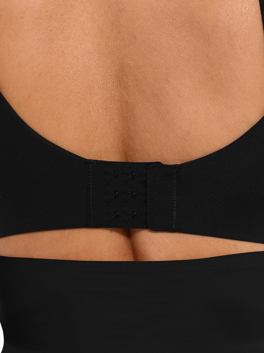Unpadded Underwired Deep V-Neck Support Bra