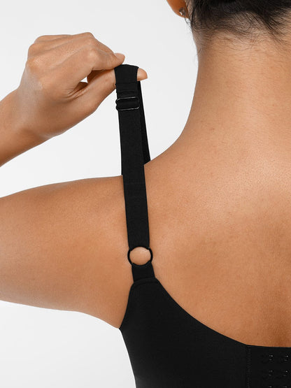 Unpadded Underwired Deep V-Neck Support Bra