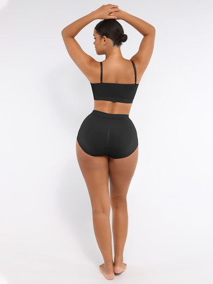 Seamless Mid-Waist Tummy Control Peach-Hip Brief