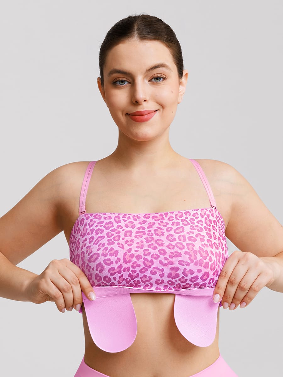 Women's Strapless Anti-Slip Bandeau Bra with Molded Cups