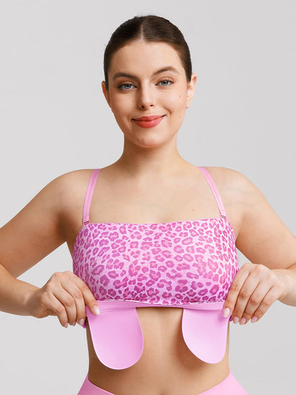 Women's Strapless Anti-Slip Bandeau Bra with Molded Cups