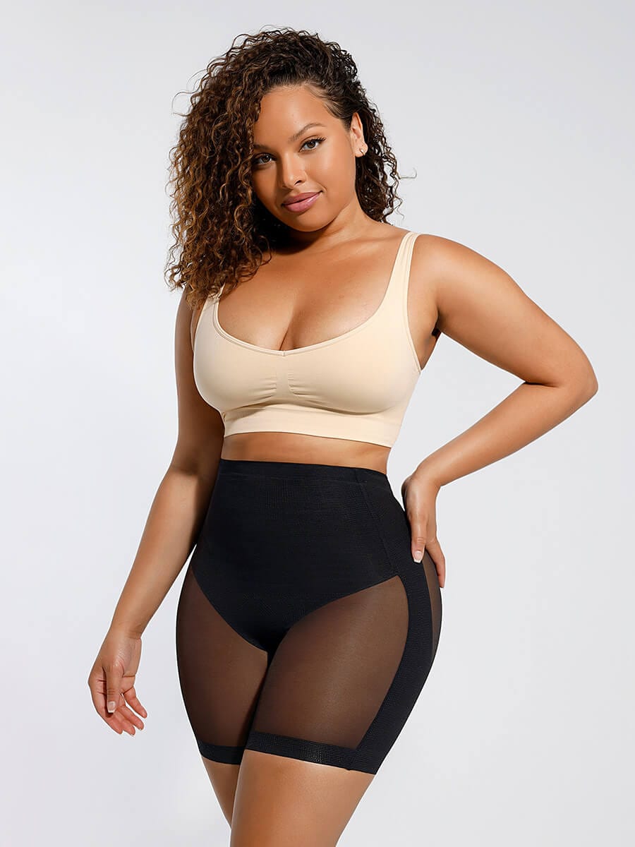 Low-Waist Mesh Tummy Control Butt-Lifting Shapewear