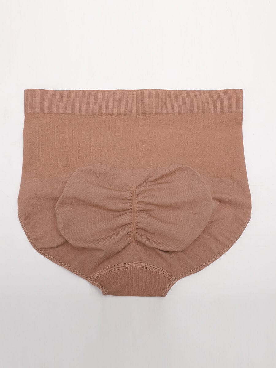 Seamless Mid-Waist Tummy Control Peach-Hip Brief