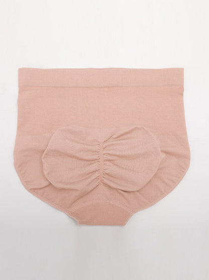 Seamless Mid-Waist Tummy Control Peach-Hip Brief
