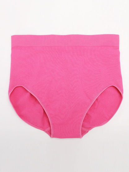 Seamless Mid-Waist Tummy Control Peach-Hip Brief