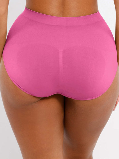 Seamless Mid-Waist Tummy Control Peach-Hip Brief