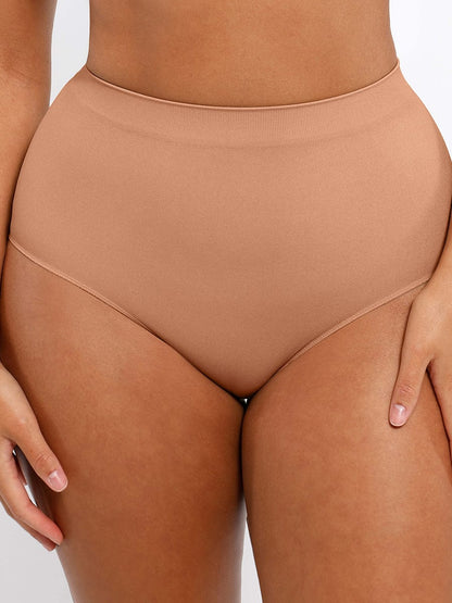 Seamless Mid-Waist Tummy Control Peach-Hip Brief