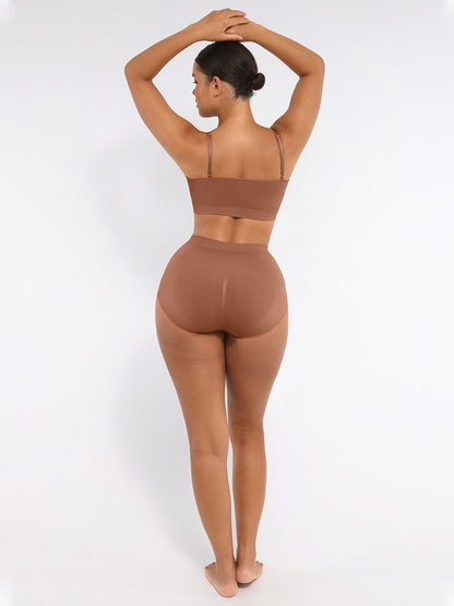 Seamless Mid-Waist Tummy Control Peach-Hip Brief