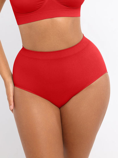 Seamless Mid-Waist Tummy Control Peach-Hip Brief