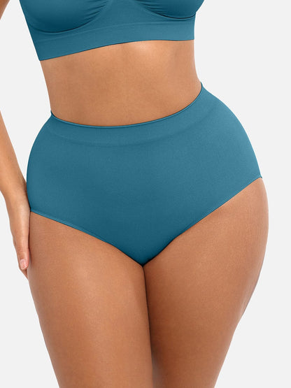 Seamless Mid-Waist Tummy Control Peach-Hip Brief