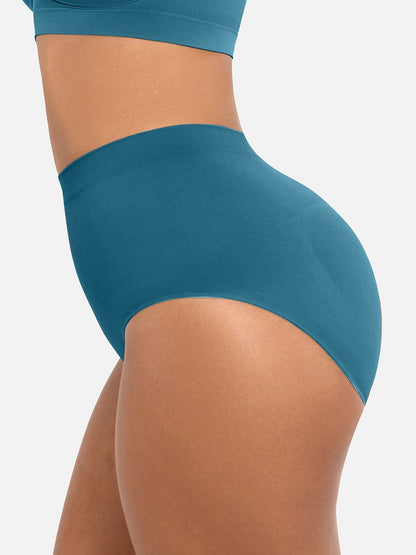 Seamless Mid-Waist Tummy Control Peach-Hip Brief