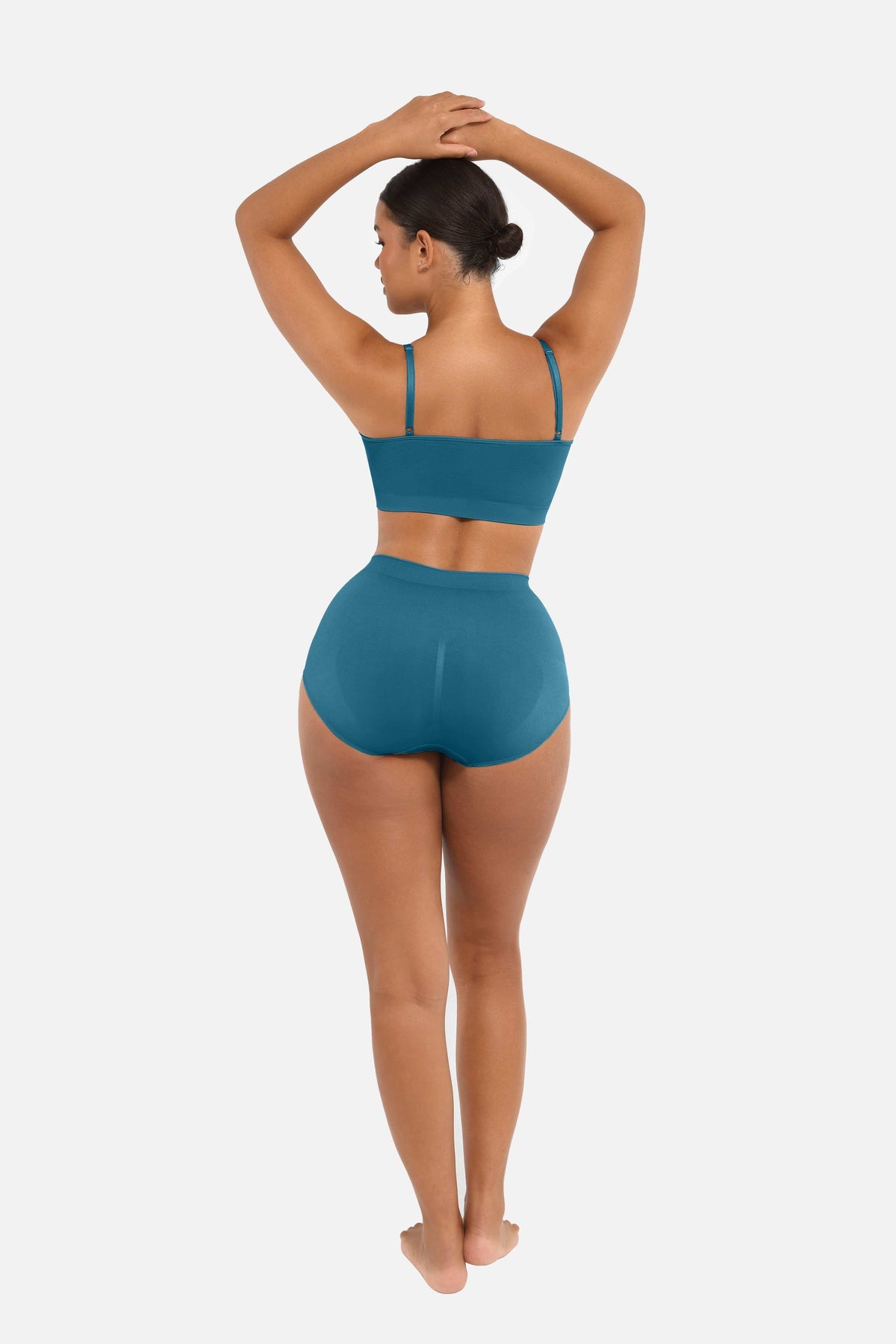 Seamless Mid-Waist Tummy Control Peach-Hip Brief
