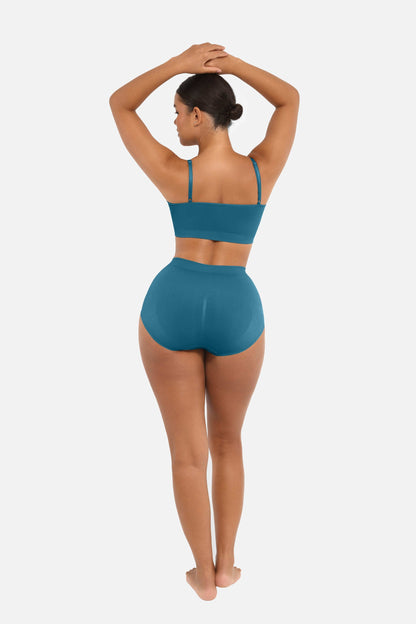 Seamless Mid-Waist Tummy Control Peach-Hip Brief