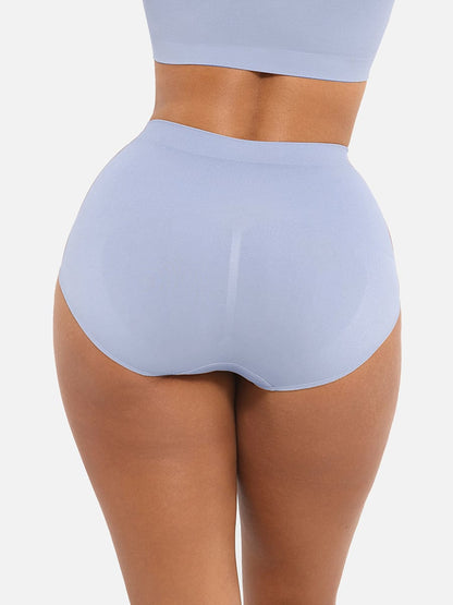 Seamless Mid-Waist Tummy Control Peach-Hip Brief
