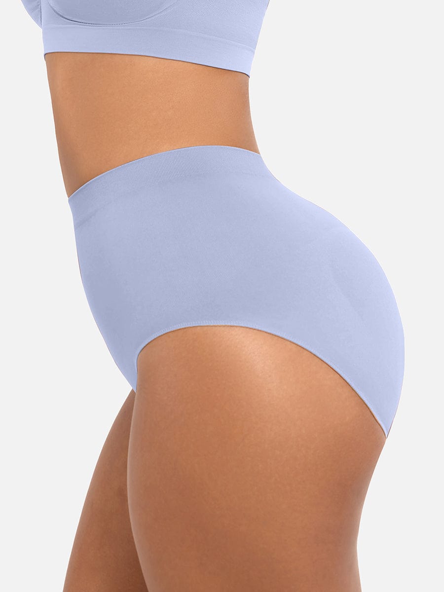 Seamless Mid-Waist Tummy Control Peach-Hip Brief
