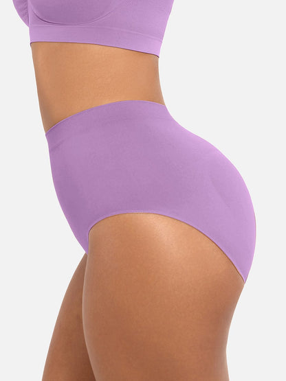 Seamless Mid-Waist Tummy Control Peach-Hip Brief