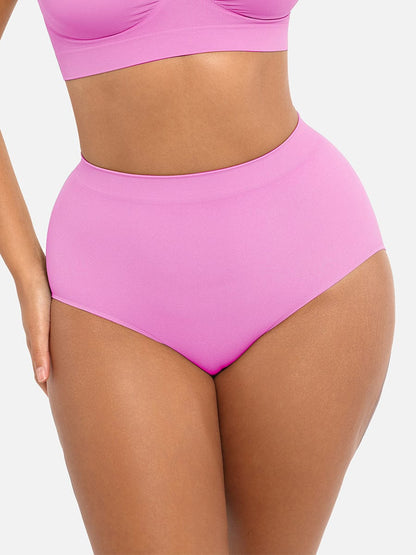 Seamless Mid-Waist Tummy Control Peach-Hip Brief