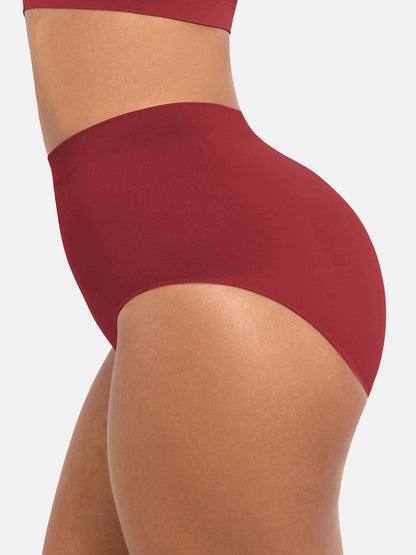 Seamless Mid-Waist Tummy Control Peach-Hip Brief