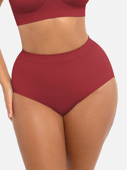 Seamless Mid-Waist Tummy Control Peach-Hip Brief