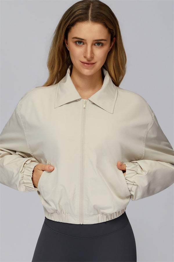 The Elle Form Crop Zip Jacket