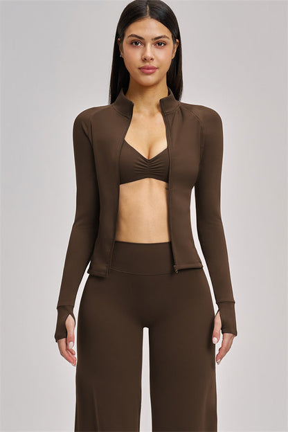 The Swoon Jacket Sports Bra Flared Leggings 3-Piece Set